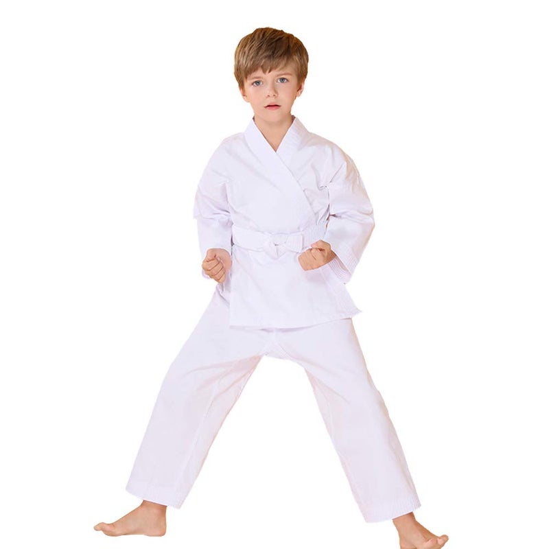 NAMAZU Karate Uniform for Kids and Adult  Lightweight Karate Gi Student Uniform with Belt for Martial Arts Training - White - Image 3